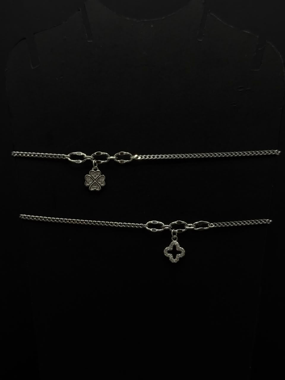 Luxury Double Clover Charm Anklet #646
