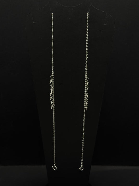 Dangling Multi-Cross Charm Anklet #616