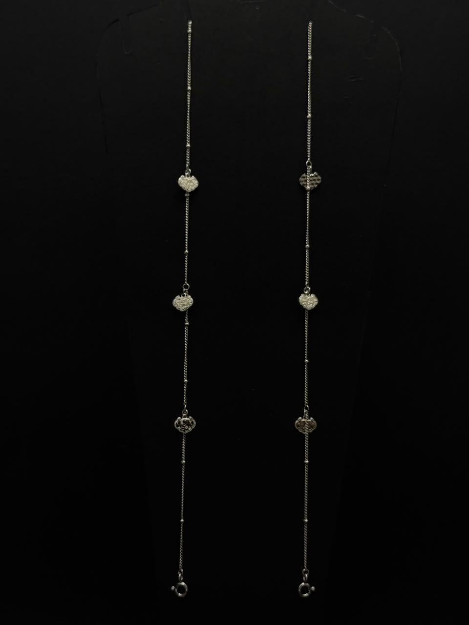 Elegant Triple Heart Charm Anklet #645
